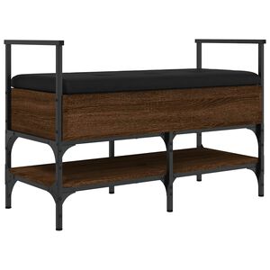 vidaXL Banco sapateira 85,5x42x57,5cm deriv. madeira carvalho castanho