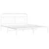 vidaXL Estrutura de cama com cabeceira 160x200 cm metal branco