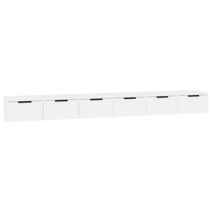vidaXL Arm&aacute;rios de parede 2pcs 102x30x20cm derivados de madeira branco