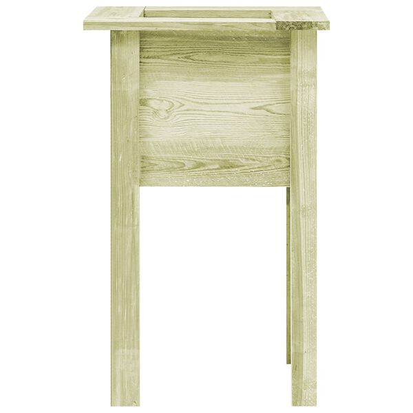 vidaXL Vaso de jardim c/ p&eacute;s 50x50x80 cm madeira serrada impregnada