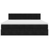 vidaXL Estrutura de cama otomana com colch&atilde;o 180x200 cm veludo preto