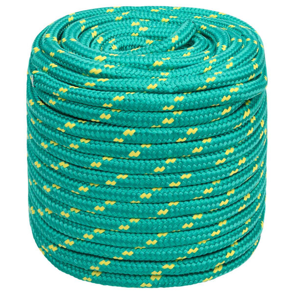 vidaXL Corda de barco 16 mm 25 m polipropileno verde