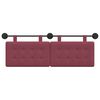 vidaXL Cabeceira Suspensa Vinho Vermelho 130 x 55 x 5 cm tecido