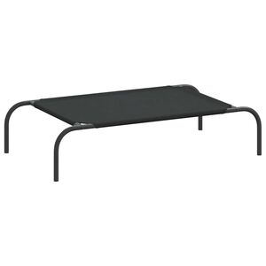 vidaXL Cama para c&atilde;es elevada 90x50x20cm tecido oxford e a&ccedil;o preto