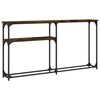 vidaXL Mesa consola 145x22,5x75cm derivados de madeira carvalho fumado