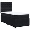 vidaXL Cama com molas/colch&atilde;o 90x200 cm veludo preto