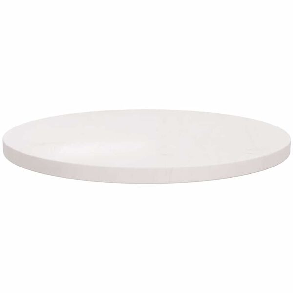 vidaXL Tampo de mesa redondo &Oslash;60x3 cm madeira de pinho maci&ccedil;a branco