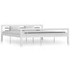 vidaXL Estrutura de cama 180x200 cm metal branco e preto