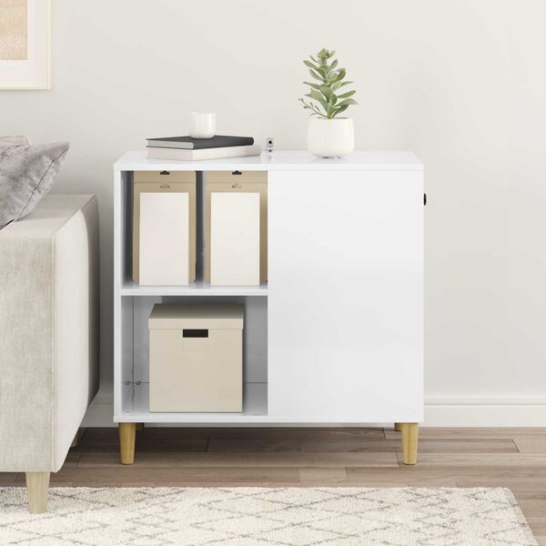 vidaXL Casa para Gatos Branco Brilhante 72 x 42,5 x 70 cm