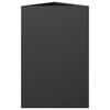 vidaXL Vaso/floreira de jardim triangular 50x43x75 cm a&ccedil;o preto