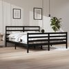vidaXL Estrutura de cama 200x200 cm pinho maci&ccedil;o preto