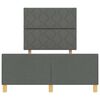 vidaXL Estrutura da Cama Cinzento escuro 120 x 190 cm tecido