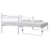 vidaXL Estrutura de cama em a&ccedil;o 180x200/90x200 cm branco