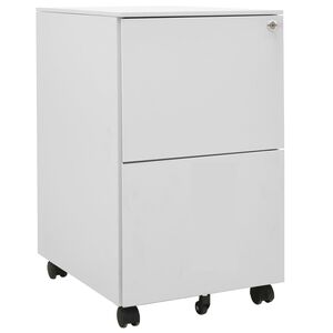 vidaXL Arquivador m&oacute;vel a&ccedil;o 39x45x67 cm cinzento-claro