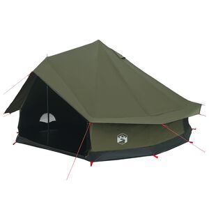 vidaXL Barraca Familiar 10 pessoa Verde Ex&eacute;rcito Polialgod&atilde;o