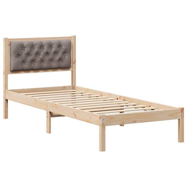 vidaXL Estrutura da Cama Cinzento-acastanhado 75 x 190 cm