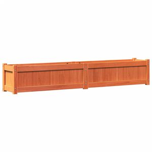 vidaXL Vaso/floreira de jardim 180x31x31 cm pinho maci&ccedil;o castanho cera