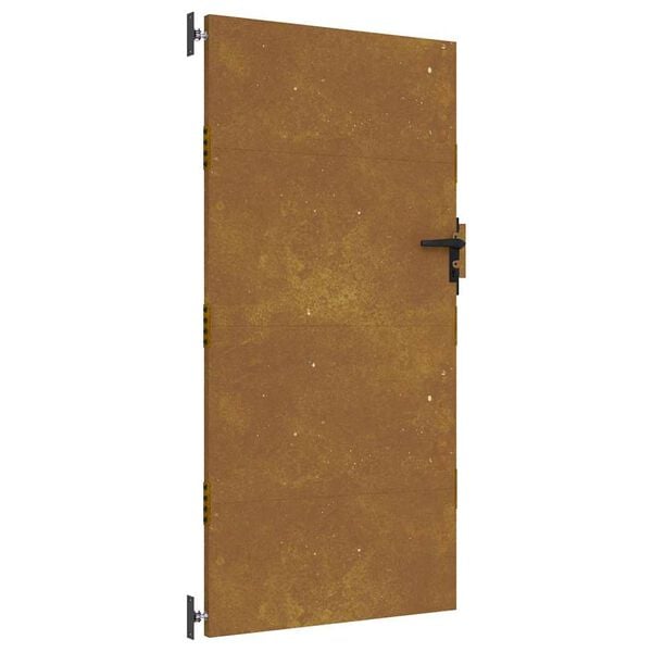 vidaXL Port&atilde;o de jardim 85x175 cm a&ccedil;o corten