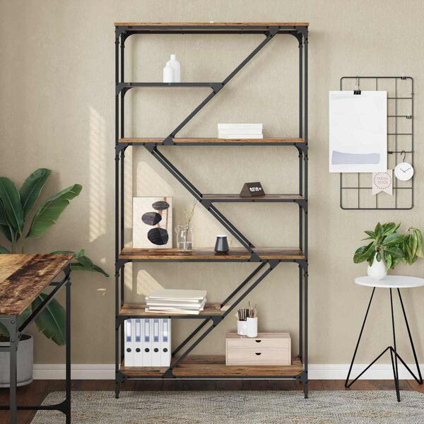 vidaXL Estante Madeira Antiga 91 x 36 x 176 cm Madeira processada