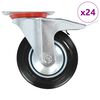 vidaXL 24 pcs rodas girat&oacute;rias 160 mm