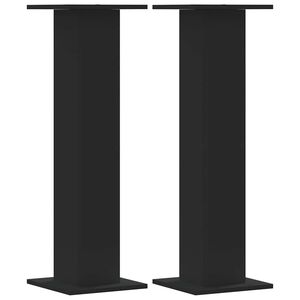 vidaXL Suportes p/ plantas 2 pcs 30x30x95 cm derivados madeira preto