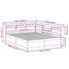 vidaXL Cama com estante sem colch&atilde;o 150x200 cm pinho maci&ccedil;o