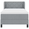 vidaXL Cama Box com colch&atilde;o Cinzento-claro 100 x 200 cm tecido