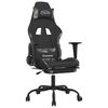 vidaxL Cadeira de gaming com apoio de p&eacute;s tecido Preto e camuflagem