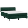vidaXL Box Cama primavera com Colch&atilde;o Verde Escuro 140x210 cm Veludo