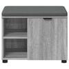 vidaXL Banco de Hall com almofada Sonoma cinza 60 x 38 x 46 cm