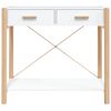 vidaXL Mesa consola 82x38x75 cm derivados de madeira branco