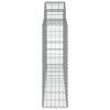 vidaXL Cestos gabião arqueados 25 pcs 200x30x100/120 ferro galvanizado