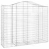 vidaXL Cesto gabi&atilde;o arqueado 200x50x160/180 cm ferro galvanizado