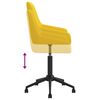 vidaXL Cadeira de escrit&oacute;rio girat&oacute;ria veludo amarelo mostarda