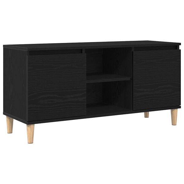 vidaXL Gabinete para TV Carvalho Preto 102 x 35 x 50 cm