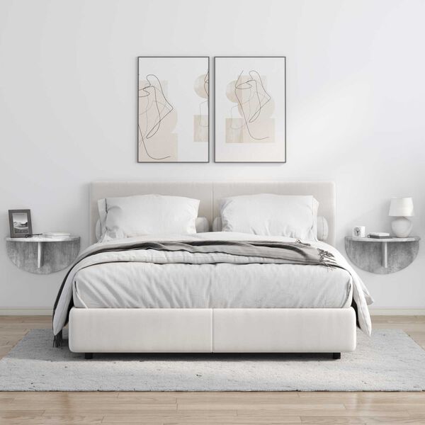 vidaXL Prateleira de Parede Montado na parede Cinzento 48 x 24 x 24 cm