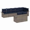 vidaXL Conjunto de Sof&aacute; de Jardim 8 unid. Cinzeto vime PE