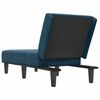 vidaXL Chaise longue veludo azul