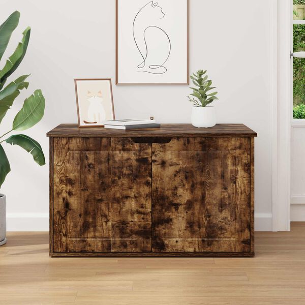 vidaXL Casa para Gatos Carvalho Defumado 85 x 55 x 50,5 cm