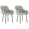 vidaXL Cadeiras de jantar 2 pcs veludo cinzento-claro
