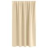 vidaXL Cortinas Blackout com Argolas 2 pcs Creme 140 x 140 cm