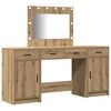 vidaXL Mesa de vestir 3 unid. Castanho 78,5 x 41 x 135 cm