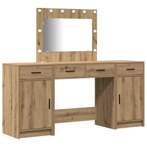 vidaXL Mesa de vestir 3 unid. Castanho 78,5 x 41 x 135 cm