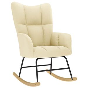vidaXL Cadeira de baloi&ccedil;o tecido cor creme
