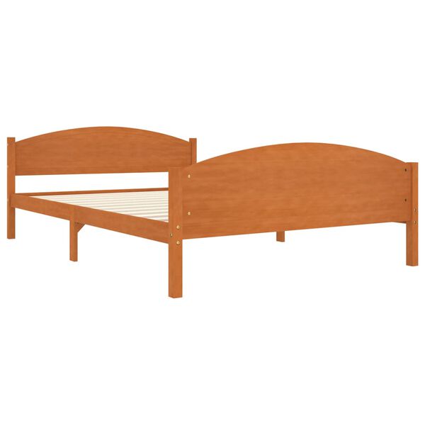vidaXL Estrutura cama c/ 4 gavetas 160x200cm pinho maci&ccedil;o castanho mel