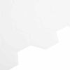 vidaXL Azulejo hexagonal 20 pcs Branco 30 x 30 cm Poliuretano e PET