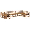 vidaXL Conjunto de Sof&aacute;s para Exterior 10 pcs Natural