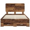 vidaXL Estrutura da Cama com cabeceira Madeira antiga 120 x 190 cm