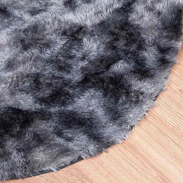vidaXL Tapete shaggy de pelo alto NAVARRA 120x120 cm cinzento-escuro