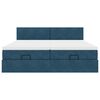 vidaXL Estrutura cama otomana colch&otilde;es 180x200 cm veludo azul escuro